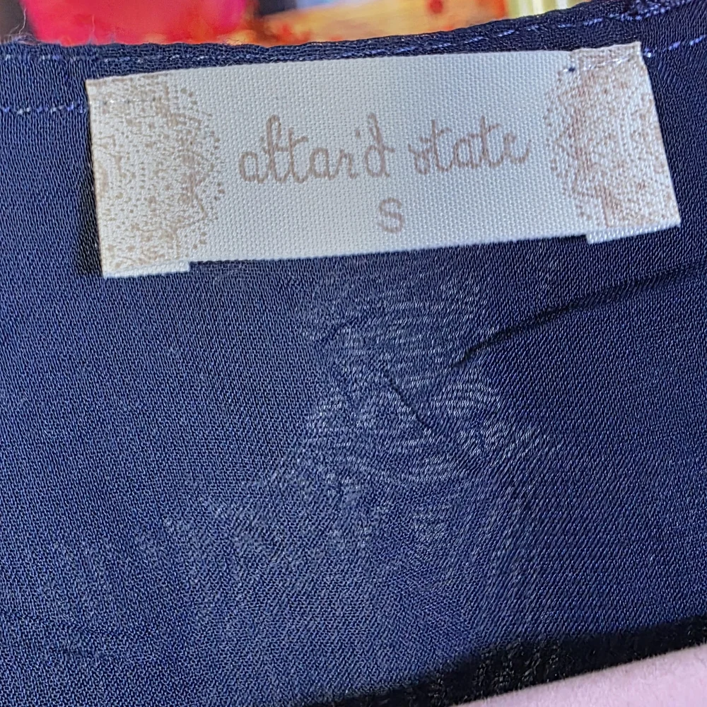 Altar'd State Navy Knit Boho Tiered Midi Dress Sz Small - Picture 4 of 11